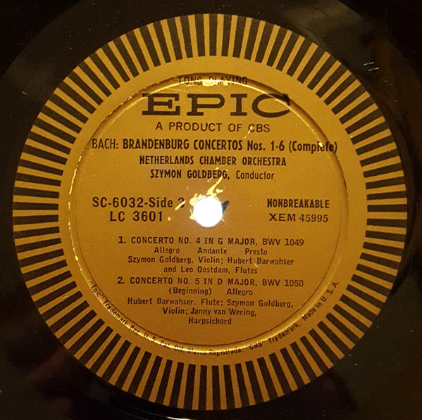 ladda ner album Johann Sebastian Bach, Szymon Goldberg, The Netherlands Chamber Orchestra - Brandenburg Concertos Nos 1 6 Complete