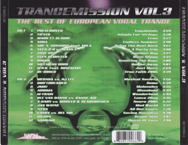last ned album Various - Trancemission The Best Of European Vocal Trance