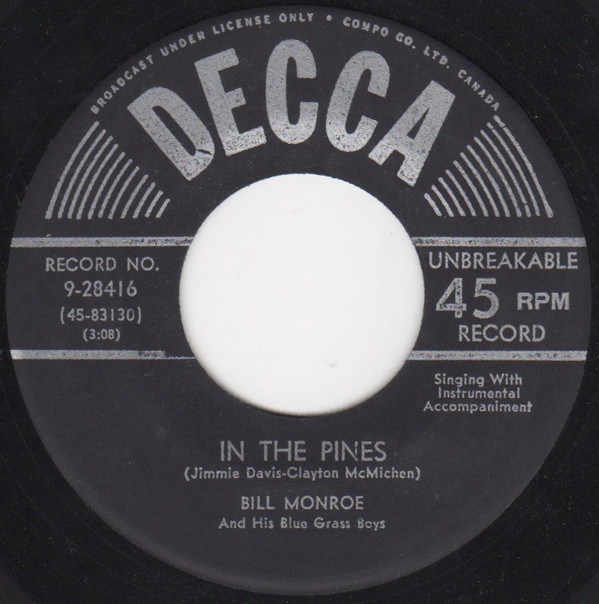 Album herunterladen Bill Monroe & His Blue Grass Boys - In The Pines
