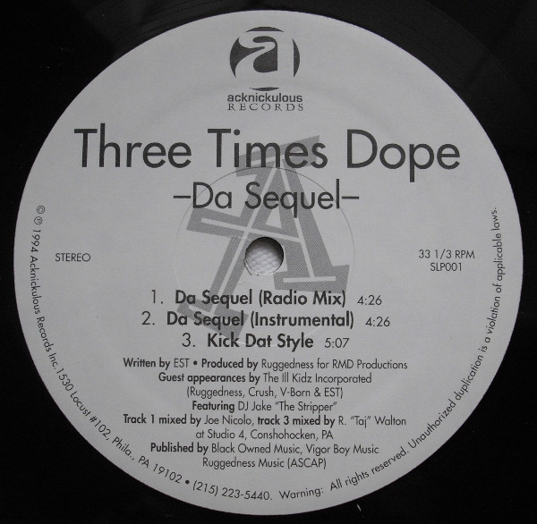 Three Times Dope – Da Sequel (1994, Vinyl) - Discogs