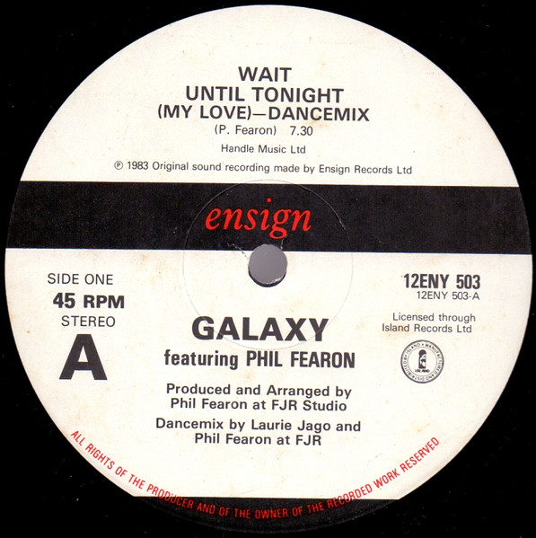 Galaxy Featuring Phil Fearon – Wait Until Tonight (My Love) (1983 