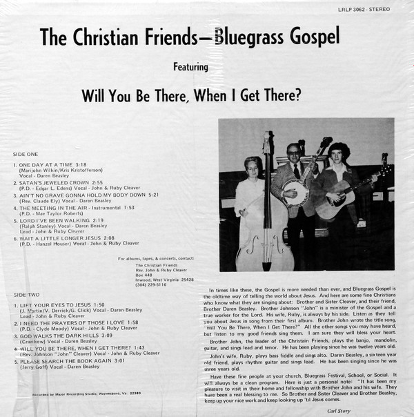 baixar álbum The Christian Friends - Bluegrass Gospel