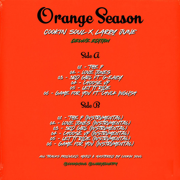 Larry June x Cookin' Soul – Orange Season (2021, Vinyl) - Discogs