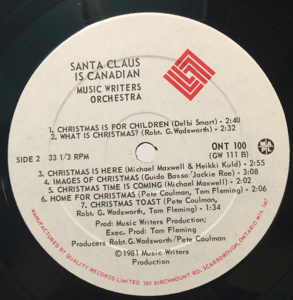 Music Writers Orchestra - Santa Claus Is Canadian | Quality (ONT 100) - 4