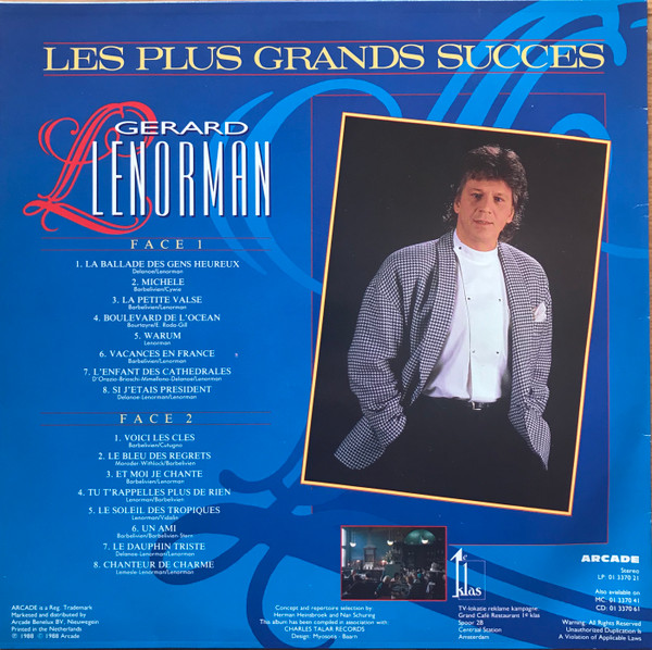 baixar álbum Gerard Lenorman - Les Plus Grands Succes