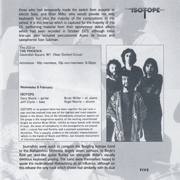 Album herunterladen Isotope And Gary Boyle - Live At The BBC