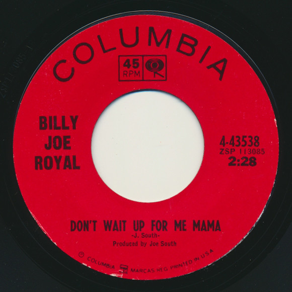 baixar álbum Billy Joe Royal - Dont Wait Up For Me Mama