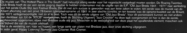 baixar álbum Old Jazz Breda - Jazz Crooner Volume 1