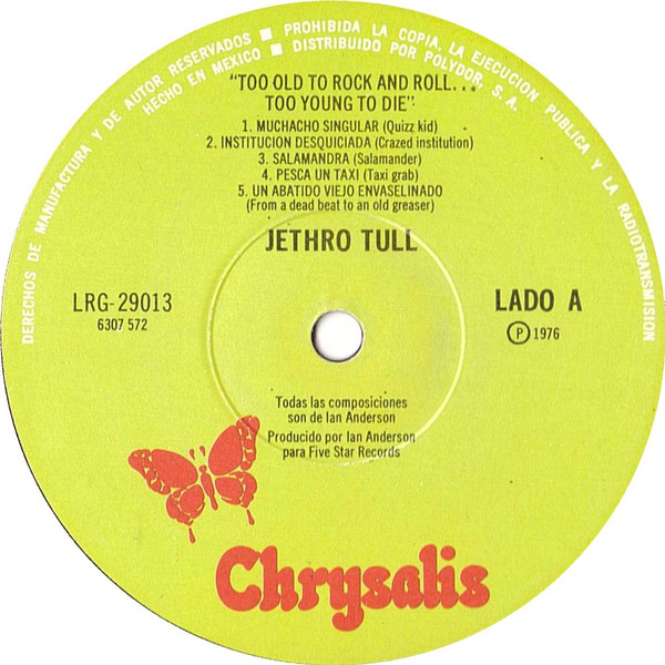 baixar álbum Jethro Tull - Too Old To RockNRoll Too Young To Die