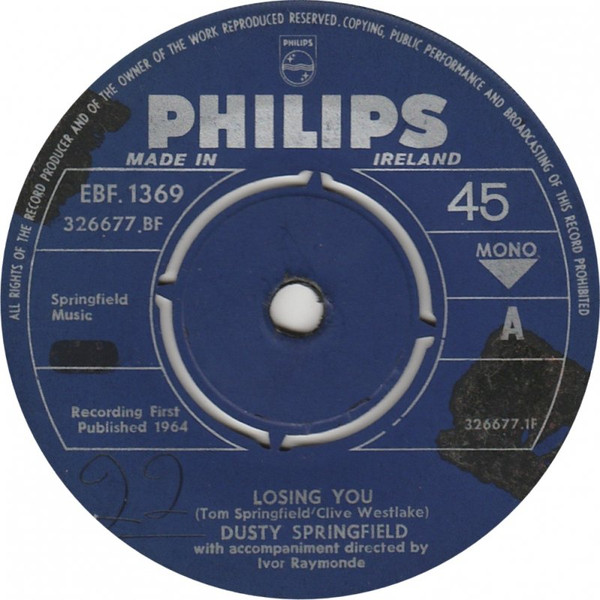 Dusty Springfield – Losing You (1964, Vinyl) - Discogs