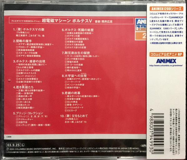 télécharger l'album 堀江美都子, 水木一郎 - テレビオリジナルBGMコレクション 超電磁マシーンボルテスV