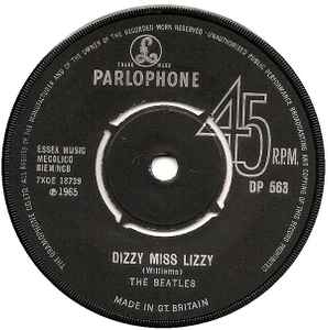 The Beatles – Dizzy Miss Lizzy / Yesterday (1965, Vinyl) - Discogs