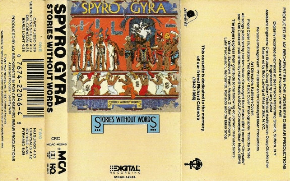 Spyro Gyra – Stories Without Words (1987, CRC, Cassette) - Discogs