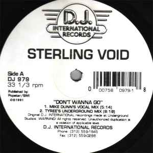 Sterling Void - Don't Wanna Go album cover