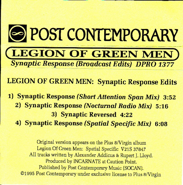 baixar álbum Legion Of Green Men - Synaptic Response Broadcast Edits