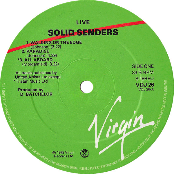 Solid Senders - Solid Senders | Virgin (V 2105) - 5