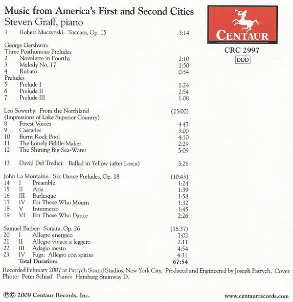 last ned album Steven Graff - Music From Americans First And Second Cities