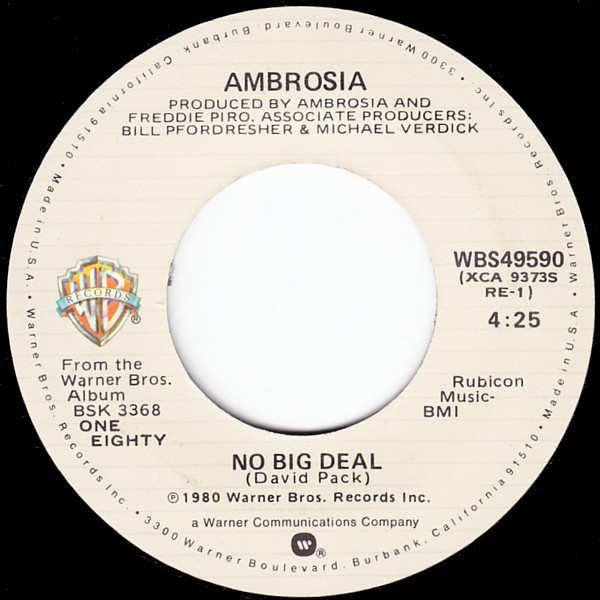 ladda ner album Ambrosia - No Big Deal