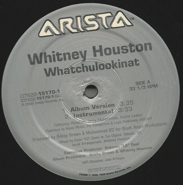 Whitney Houston – Whatchulookinat (2002, Vinyl) - Discogs