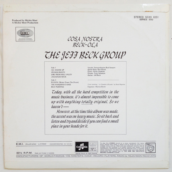 The Jeff Beck Group - Beck-Ola | Releases | Discogs