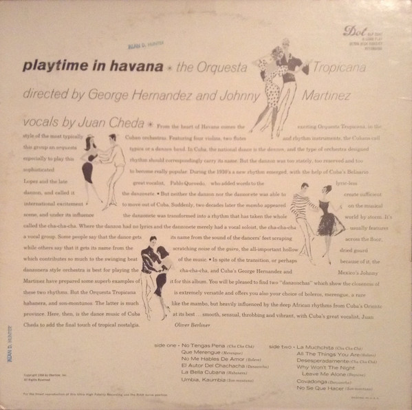télécharger l'album The Orquesta Tropicana, Johnny Martinez - Playtime In Havana