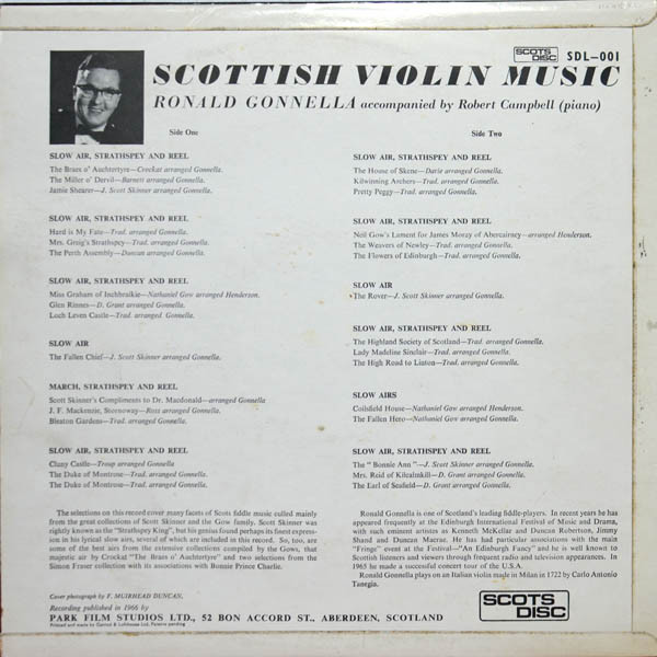 baixar álbum Ronald Gonnella - Scottish Violin Music