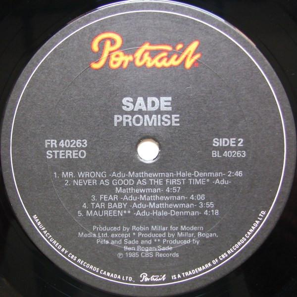Sade - Promise [Vinyl] | Portrait (FR 40263) - 4