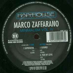 Marco Zaffarano – Minimalism Vol. IV (1993, Vinyl) - Discogs