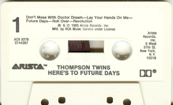 Thompson Twins Here's to Future Days LP Vinyl Record Album, Arista AL  8-8276, 1985, Original Pressing -  Israel