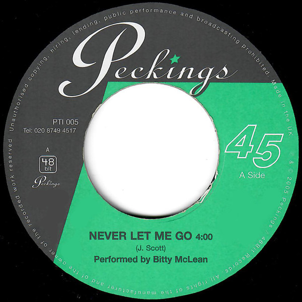 Bitty McLean / Jericho Horn Section – Never Let Me Go (2005, Vinyl