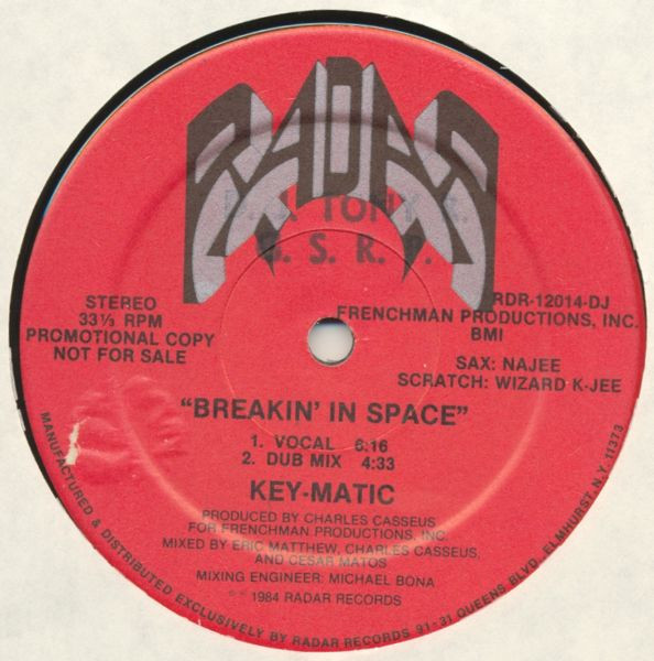 Key-Matic – Breakin' In Space (1984, Vinyl) - Discogs