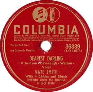Kate Smith (2) - Dearest Darling / Some Sunday Morning album cover