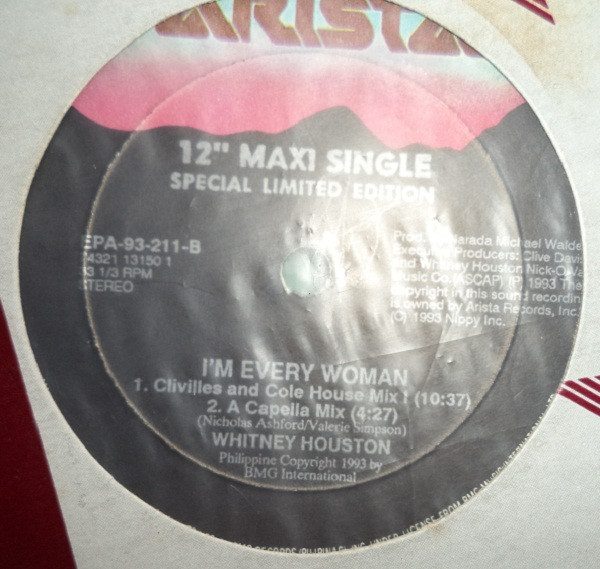 Whitney Houston – I'm Every Woman (1993, Vinyl) - Discogs