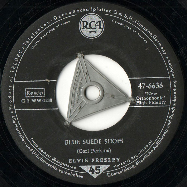 Elvis Presley – Blue Suede Shoes / Tutti Frutti (1957, Vinyl 