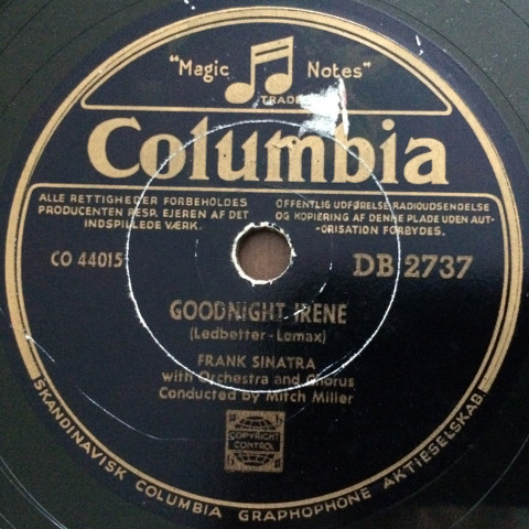 Frank Sinatra – Goodnight Irene / My Blue Heaven (Shellac) - Discogs
