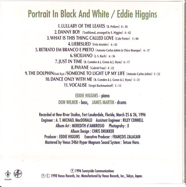 télécharger l'album Eddie Higgins - Portrait In Black And White
