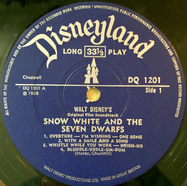 Various - Walt Disney's Snow White And The Seven Dwarfs, Releases