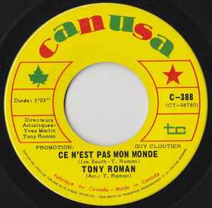 Tony Roman - Ce N'Est Pas Mon Monde / Dans La Vie album cover