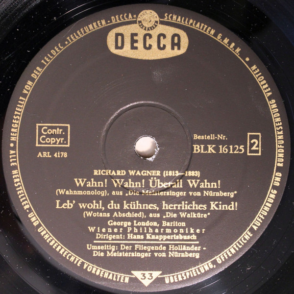 Album herunterladen George London Richard Wagner Wiener Philharmoniker, Hans Knappertsbusch - Die Großen Monologe Holländer Sachs Wotan