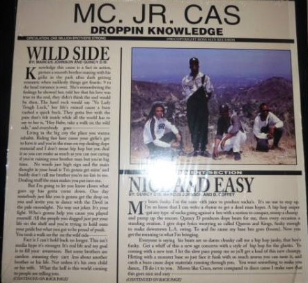 オールドスクールヒップホップMC. Jr. Cas - Wild Side / Nice And Easy