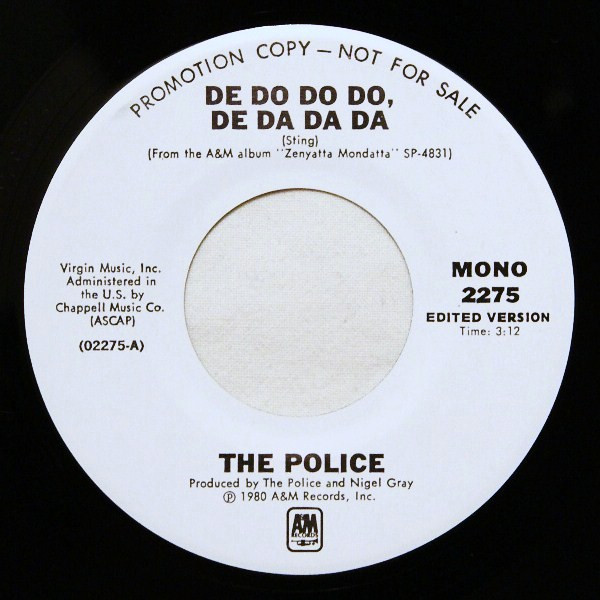 The Police – De Do Do Do, De Da Da Da (1980, Vinyl) - Discogs