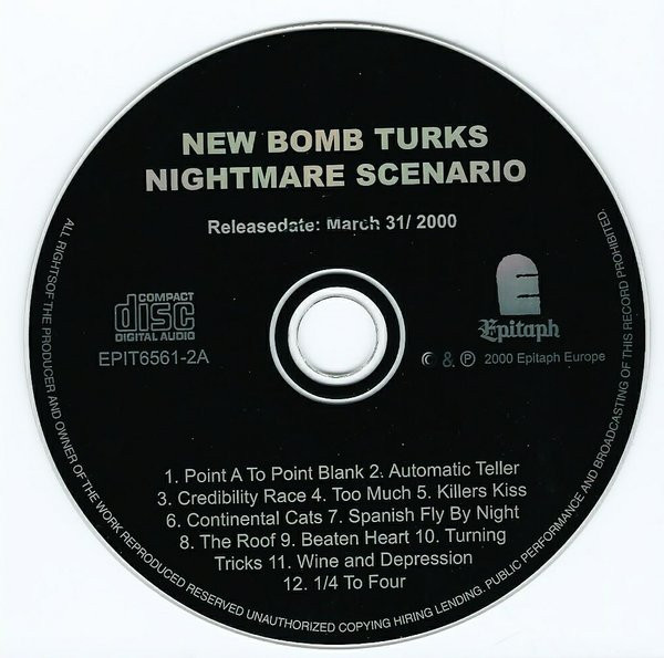 New Bomb Turks – Nightmare Scenario (2000, CD) - Discogs