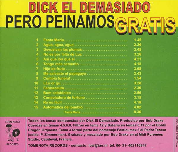 lataa albumi Dick El Demasiado - Pero Peinamos Gratis