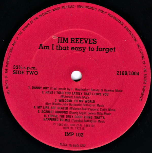 baixar álbum Jim Reeves - Am I That Easy To Forget