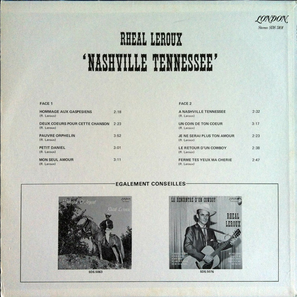 Rheal Leroux - 'Nashville Tennessee' | London Records (SDS 5101) - 2