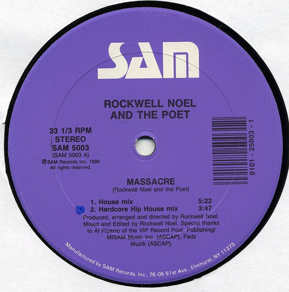 Rockwell Noel & The Poet – Massacre (1989, Vinyl) - Discogs
