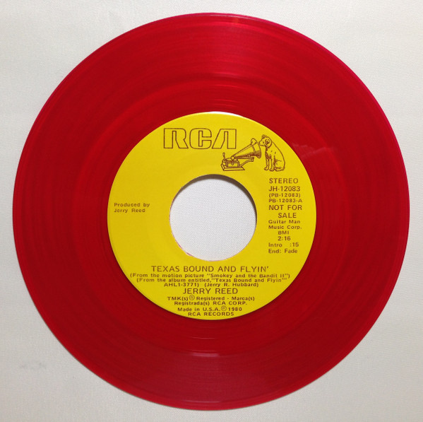 Jerry Reed – Texas Bound And Flyin' (1980, Red Translucent, Vinyl