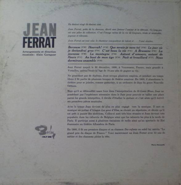 Jean Ferrat - Jean Ferrat | Barclay (CBLP 2055) - 2