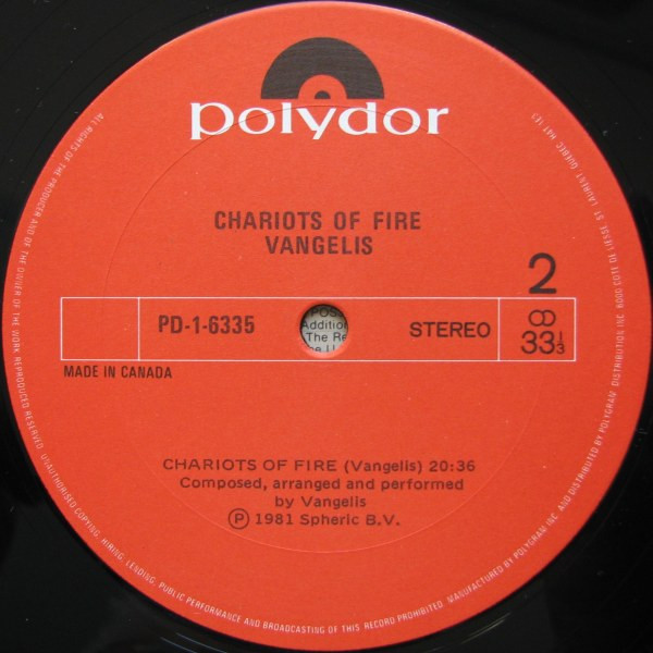 Vangelis - Chariots Of Fire | Polydor (PD-1-6335) - 4