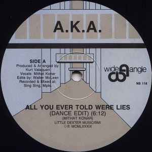 Portada de album A.K.A. (2) - All You Ever Told Were Lies